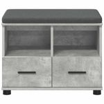 Casa si Gradina - Mobilier - Organizare si depozitare - Bancute - Banca pentru hol cu perna Gri din beton 60 x 38 x 46 cm - Infinity.ro