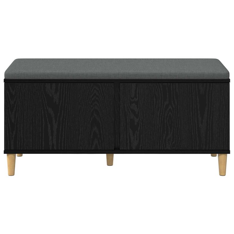 Casa si Gradina - Mobilier - Organizare si depozitare - Bancute - Banca pentru hol cu perna cu usa, Stejar Negru 60 x 38 x 46 cm - Infinity.ro