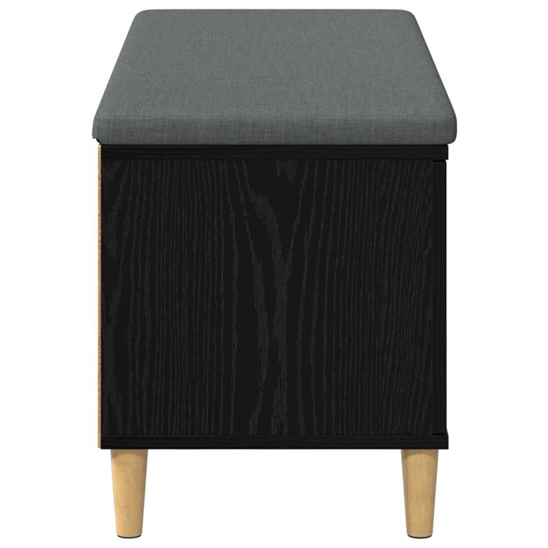 Casa si Gradina - Mobilier - Organizare si depozitare - Bancute - Banca pentru hol cu perna cu usa, Stejar Negru 60 x 38 x 46 cm - Infinity.ro