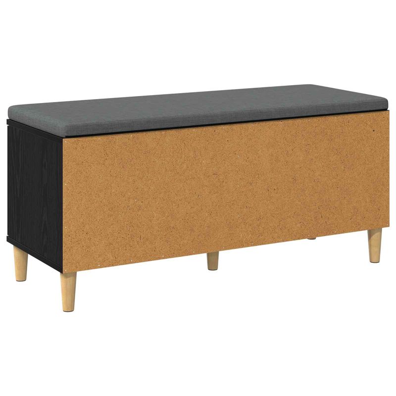 Casa si Gradina - Mobilier - Organizare si depozitare - Bancute - Banca pentru hol cu perna cu usa, Stejar Negru 60 x 38 x 46 cm - Infinity.ro