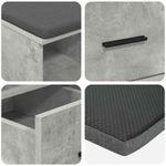 Casa si Gradina - Mobilier - Organizare si depozitare - Bancute - Banca pentru hol cu perna Gri din beton 60 x 38 x 46 cm - Infinity.ro