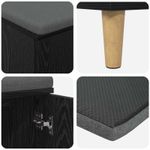 Casa si Gradina - Mobilier - Organizare si depozitare - Bancute - Banca pentru hol cu perna cu usa, Stejar Negru 60 x 38 x 46 cm - Infinity.ro