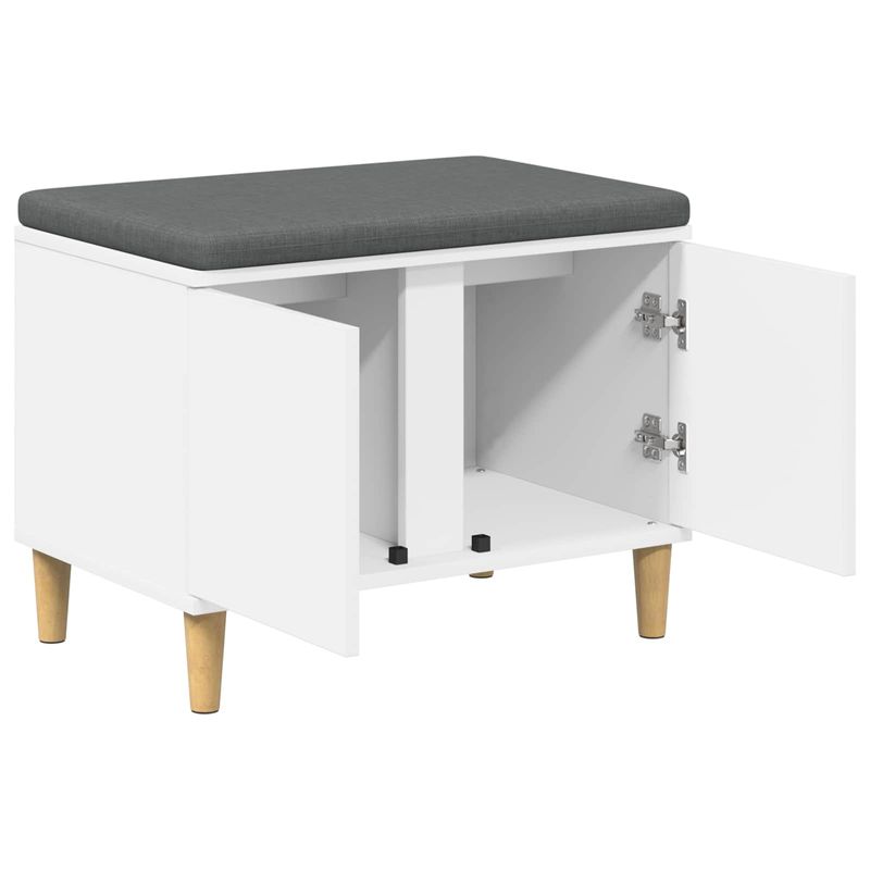 Casa si Gradina - Mobilier - Organizare si depozitare - Bancute - Banca pentru hol cu perna cu depozitare, Alb 60 x 38 x 46 cm - Infinity.ro
