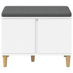 Casa si Gradina - Mobilier - Organizare si depozitare - Bancute - Banca pentru hol cu perna cu depozitare, Alb 60 x 38 x 46 cm - Infinity.ro