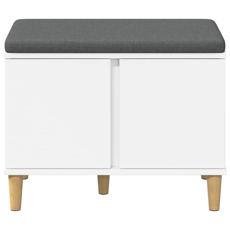 Casa si Gradina - Mobilier - Organizare si depozitare - Bancute - Banca pentru hol cu perna cu depozitare, Alb 60 x 38 x 46 cm - Infinity.ro