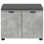 Casa si Gradina - Mobilier - Organizare si depozitare - Bancute - Banca pentru hol cu perna cu usa Gri, din beton 60 x 38 x 46 cm - Infinity.ro