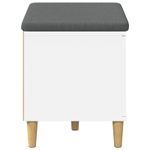Casa si Gradina - Mobilier - Organizare si depozitare - Bancute - Banca pentru hol cu perna cu depozitare, Alb 60 x 38 x 46 cm - Infinity.ro