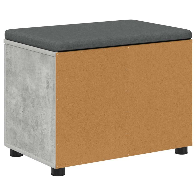 Casa si Gradina - Mobilier - Organizare si depozitare - Bancute - Banca pentru hol cu perna cu usa Gri, din beton 60 x 38 x 46 cm - Infinity.ro