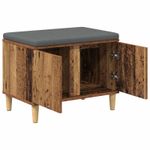 Casa si Gradina - Mobilier - Organizare si depozitare - Bancute - Banca pentru hol cu perna cu usa Lemn vechi, 60 x 38 x 46 cm - Infinity.ro