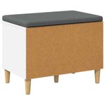 Casa si Gradina - Mobilier - Organizare si depozitare - Bancute - Banca pentru hol cu perna cu depozitare, Alb 60 x 38 x 46 cm - Infinity.ro