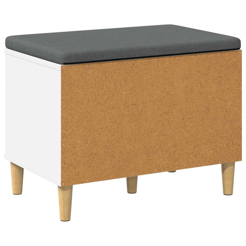 Casa si Gradina - Mobilier - Organizare si depozitare - Bancute - Banca pentru hol cu perna cu depozitare, Alb 60 x 38 x 46 cm - Infinity.ro