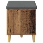 Casa si Gradina - Mobilier - Organizare si depozitare - Bancute - Banca pentru hol cu perna cu usa Lemn vechi, 60 x 38 x 46 cm - Infinity.ro