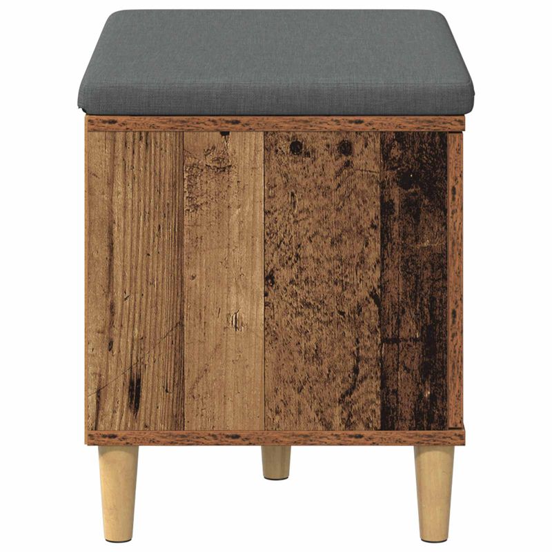 Casa si Gradina - Mobilier - Organizare si depozitare - Bancute - Banca pentru hol cu perna cu usa Lemn vechi, 60 x 38 x 46 cm - Infinity.ro
