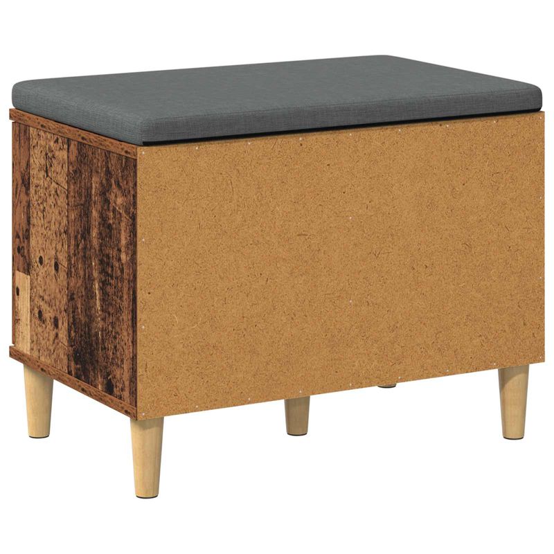 Casa si Gradina - Mobilier - Organizare si depozitare - Bancute - Banca pentru hol cu perna cu usa Lemn vechi, 60 x 38 x 46 cm - Infinity.ro