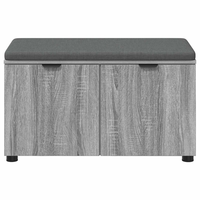 Casa si Gradina - Mobilier - Organizare si depozitare - Bancute - Banca pentru hol cu perna cu usa Gri Sonoma 80 x 46 x 46 cm - Infinity.ro
