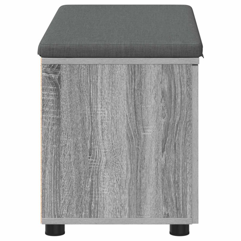 Casa si Gradina - Mobilier - Organizare si depozitare - Bancute - Banca pentru hol cu perna cu usa Gri Sonoma 80 x 46 x 46 cm - Infinity.ro