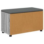Casa si Gradina - Mobilier - Organizare si depozitare - Bancute - Banca pentru hol cu perna cu usa Gri Sonoma 80 x 46 x 46 cm - Infinity.ro