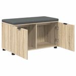 Casa si Gradina - Mobilier - Organizare si depozitare - Bancute - Banca pentru hol cu perna cu usa Stejar Sonoma 80 x 46 x 46 cm - Infinity.ro