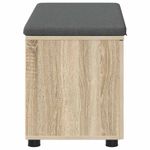 Casa si Gradina - Mobilier - Organizare si depozitare - Bancute - Banca pentru hol cu perna cu usa Stejar Sonoma 80 x 46 x 46 cm - Infinity.ro