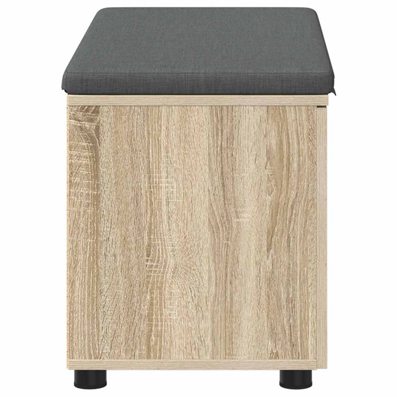 Casa si Gradina - Mobilier - Organizare si depozitare - Bancute - Banca pentru hol cu perna cu usa Stejar Sonoma 80 x 46 x 46 cm - Infinity.ro