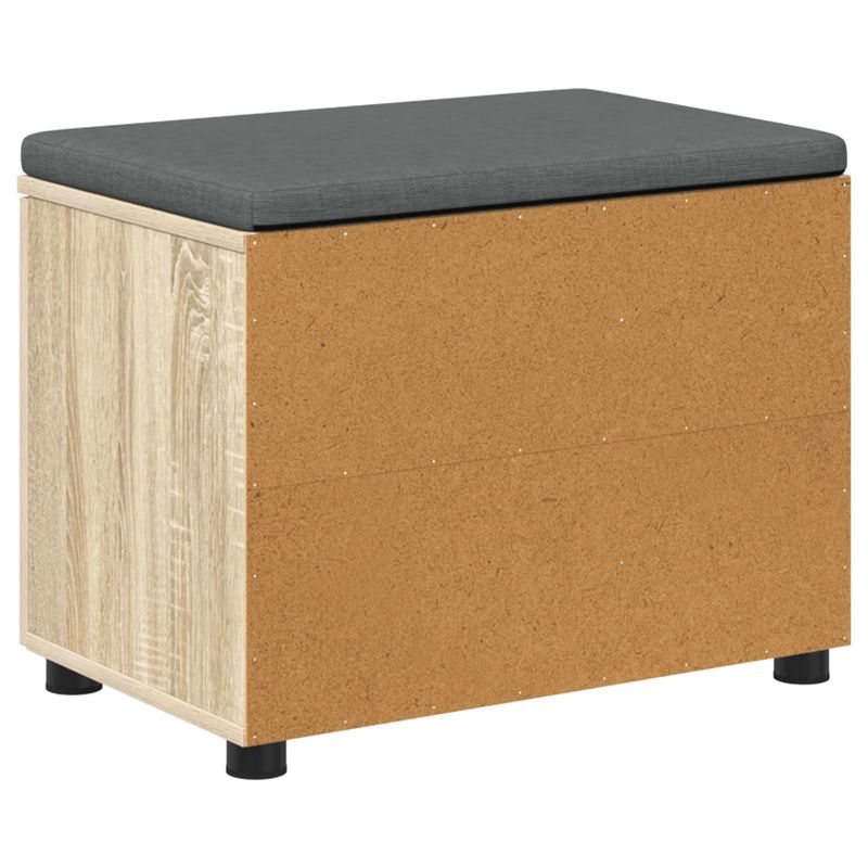 Casa si Gradina - Mobilier - Canapele si coltare - Banchete - Banca pentru hol cu perna Simplu Stejar Sonoma 60 x 38 x 46 cm - Infinity.ro