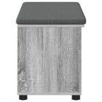 Casa si Gradina - Mobilier - Canapele si coltare - Banchete - Banca pentru hol cu perna Simplu Gri Sonoma 80 x 38 x 46 cm - Infinity.ro