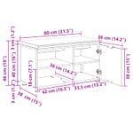 Casa si Gradina - Mobilier - Canapele si coltare - Banchete - Banca pentru hol cu perna Simplu Gri Sonoma 80 x 38 x 46 cm - Infinity.ro