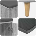 Casa si Gradina - Mobilier - Canapele si coltare - Banchete - Banca pentru hol cu perna cu usa Gri Sonoma 60 x 38 x 46 cm - Infinity.ro