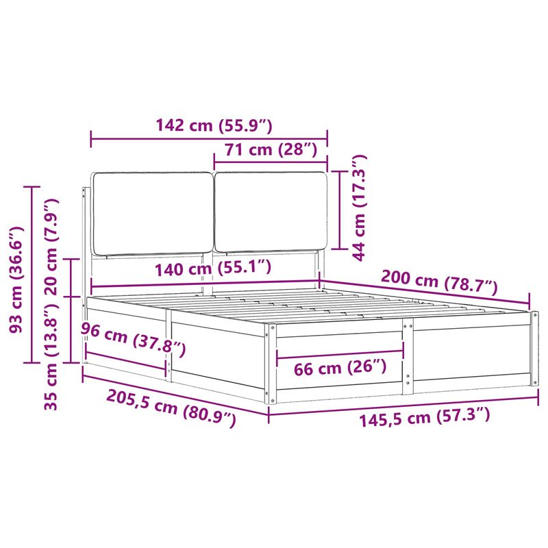 Casa si Gradina - Mobilier - Paturi si accesorii - Paturi - Cadru de pat cu tablie tapitata Gri inchis 90 x 200 cm - Infinity.ro