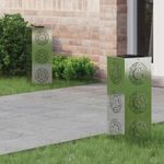 Casa si Gradina - Corpuri si surse de iluminat - Iluminat exterior - Felinare - Lumina LED Solara pentru Alei 2 pcs Galvanizat Galvanizat - Infinity.ro