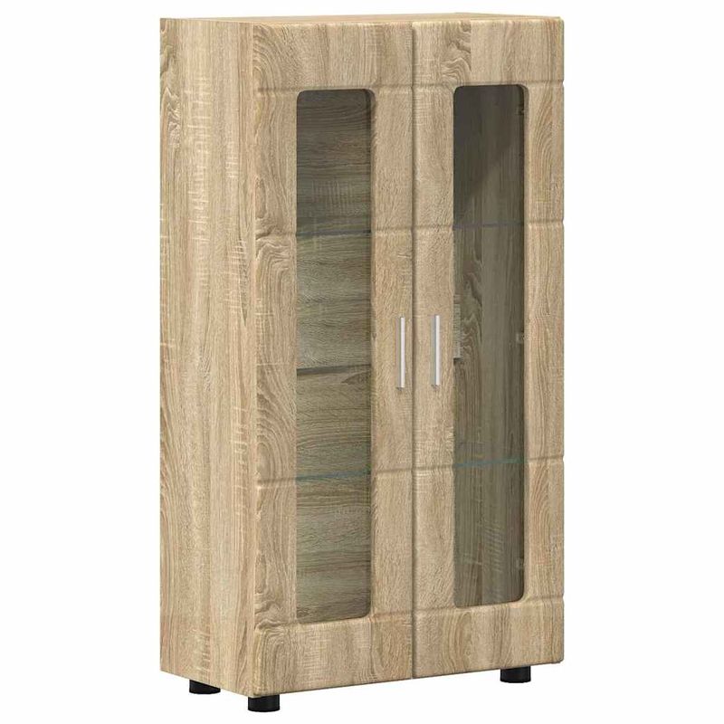 Casa si Gradina - Mobilier - Seturi de mobilier - Seturi living - Bufet cu Raft Stejar Sonoma 55,5 x 29 x 103 cm Lemn compozit - Infinity.ro