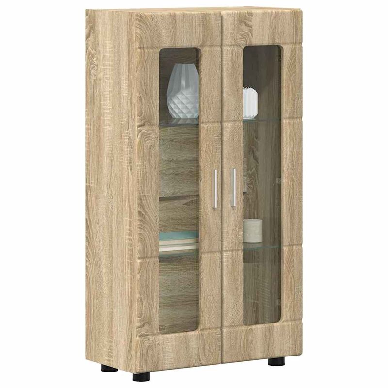 Casa si Gradina - Mobilier - Seturi de mobilier - Seturi living - Bufet cu Raft Stejar Sonoma 55,5 x 29 x 103 cm Lemn compozit - Infinity.ro