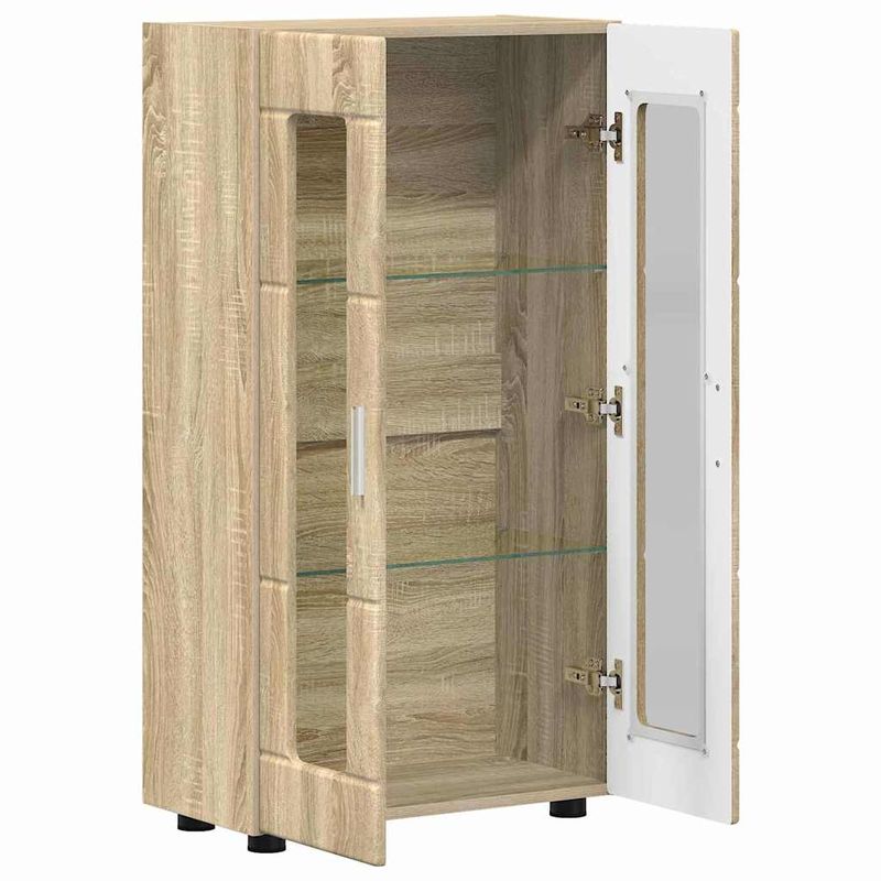 Casa si Gradina - Mobilier - Seturi de mobilier - Seturi living - Bufet cu Raft Stejar Sonoma 55,5 x 29 x 103 cm Lemn compozit - Infinity.ro