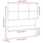 Casa si Gradina - Mobilier - Paturi si accesorii - Accesorii paturi - Tablie de pat tapitata Maro si gri inchis 80 cm Lemn de pin masiv - Infinity.ro