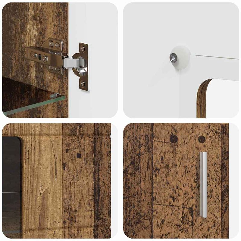 Casa si Gradina - Mobilier - Seturi de mobilier - Seturi living - Bufet cu Raft Lemn vechi 55,5 x 29 x 103 cm Lemn compozit - Infinity.ro