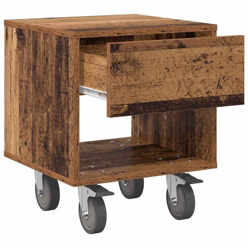 Casa si Gradina - Mobilier - Comode si corpuri - Noptiere - Noptiera 2 pcs Lemn vechi 40,5 x 40 x 48 cm Lemn compozit - Infinity.ro