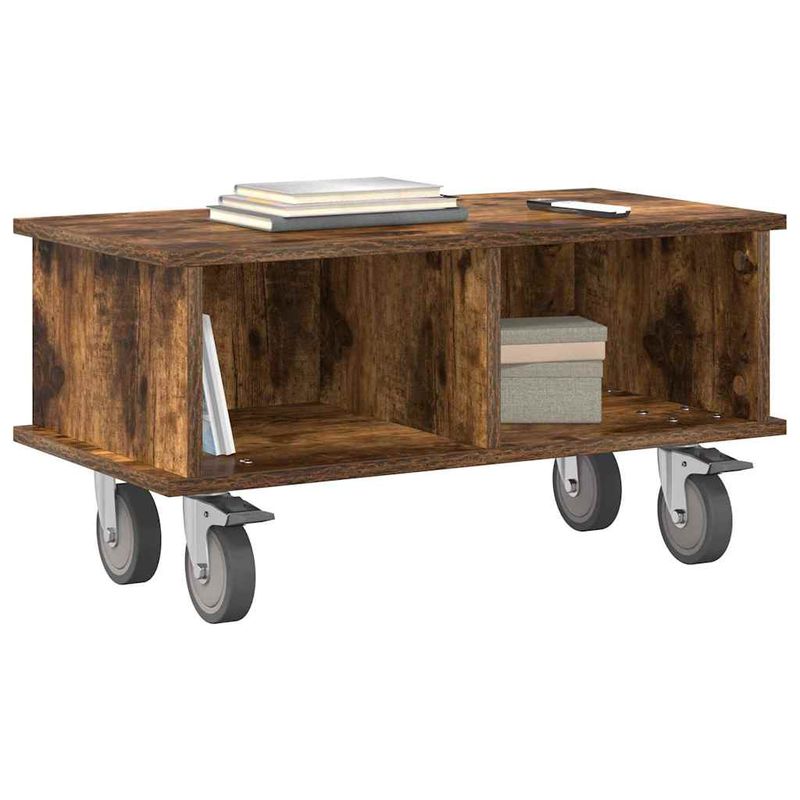 Casa si Gradina - Mobilier - Comode si corpuri - Comode - Support TV Stejar fumuriu 68,5 x 35 x 35 cm Lemn compozit - Infinity.ro