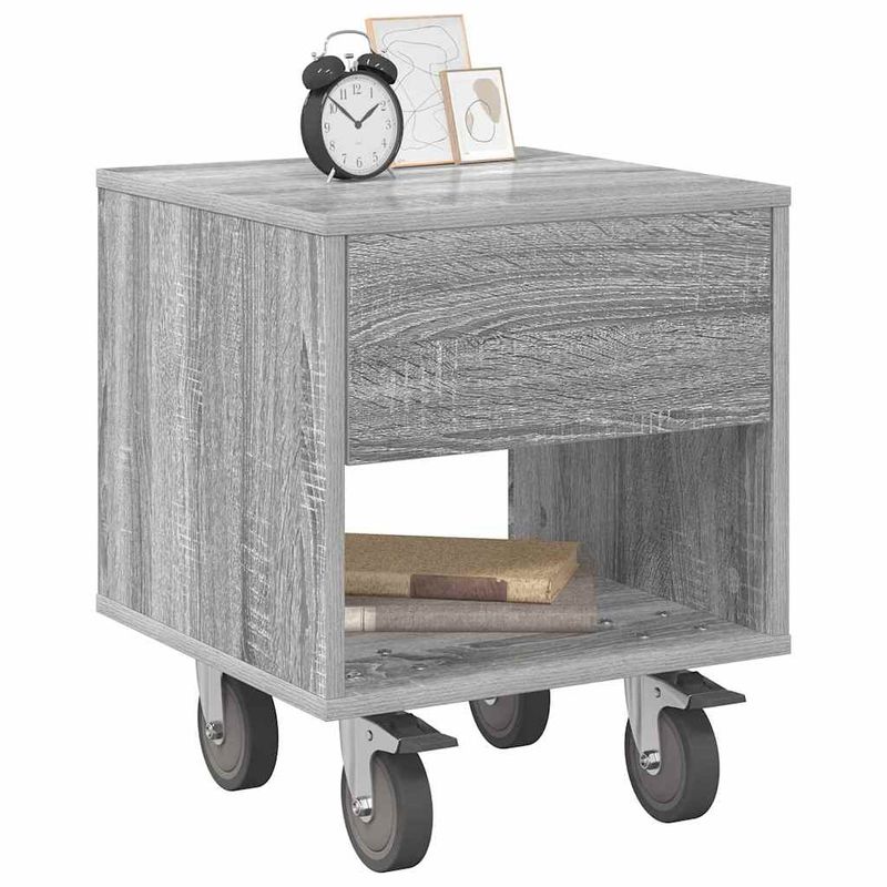 Casa si Gradina - Mobilier - Comode si corpuri - Noptiere - Noptiera Gri Sonoma 40,5 x 40 x 48 cm Lemn compozit - Infinity.ro