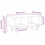 Casa si Gradina - Mobilier - Comode si corpuri - Comode - Support TV Gri din beton 68,5 x 35 x 35 cm Lemn compozit - Infinity.ro