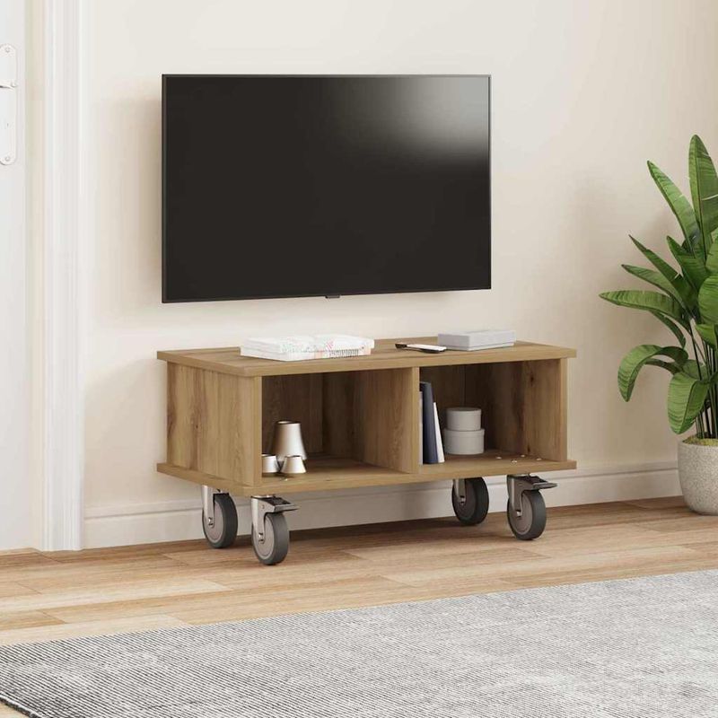 Casa si Gradina - Mobilier - Comode si corpuri - Comode - Support TV Stejar Artizanal 68,5 x 35 x 35 cm Lemn compozit - Infinity.ro