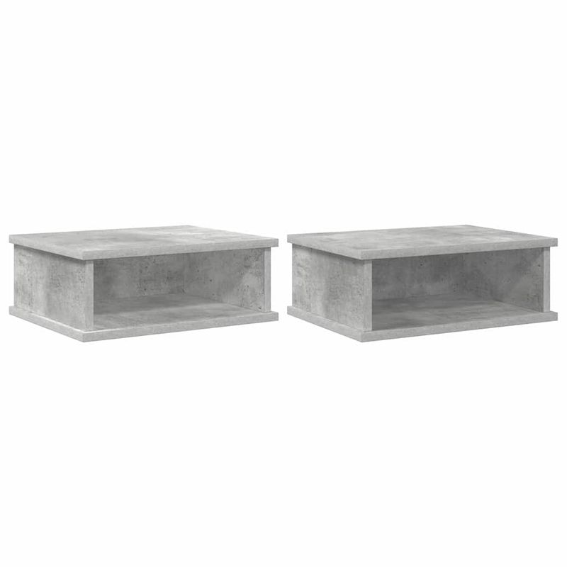 Casa si Gradina - Mobilier - Comode si corpuri - Noptiere - Noptiera 2 pcs Gri din beton 40 x 31 x 15 cm Lemn compozit - Infinity.ro