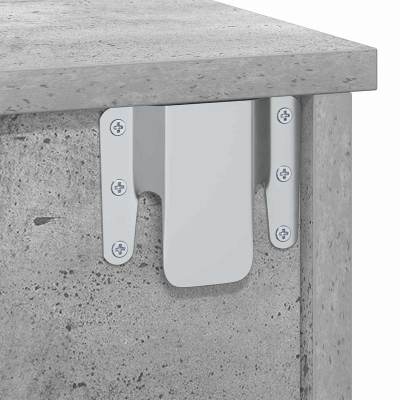 Casa si Gradina - Mobilier - Comode si corpuri - Noptiere - Noptiera 2 pcs Gri din beton 40 x 31 x 15 cm Lemn compozit - Infinity.ro