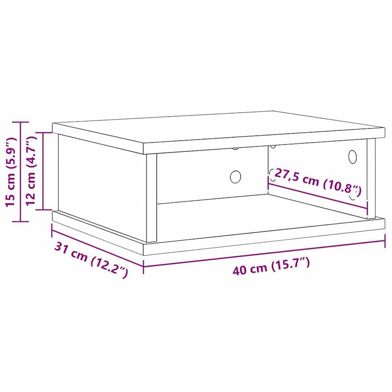 Casa si Gradina - Mobilier - Comode si corpuri - Noptiere - Noptiera 2 pcs Gri din beton 40 x 31 x 15 cm Lemn compozit - Infinity.ro