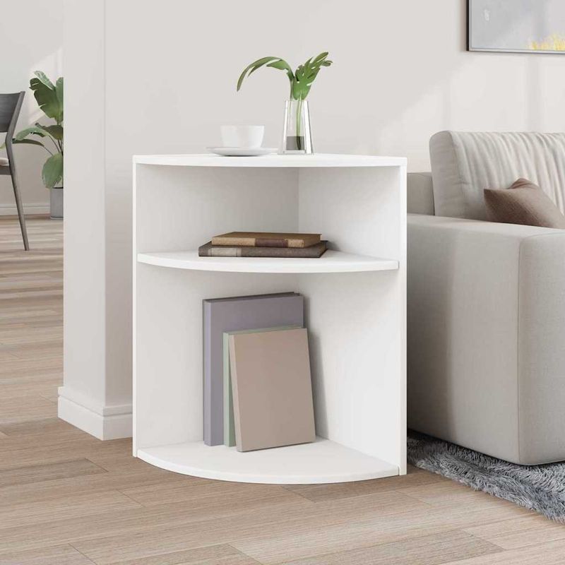 Casa si Gradina - Mobilier - Mese si birouri - Mese living - Masa laterala Alb 39,7 x 39,7 x 60 cm Lemn compozit - Infinity.ro