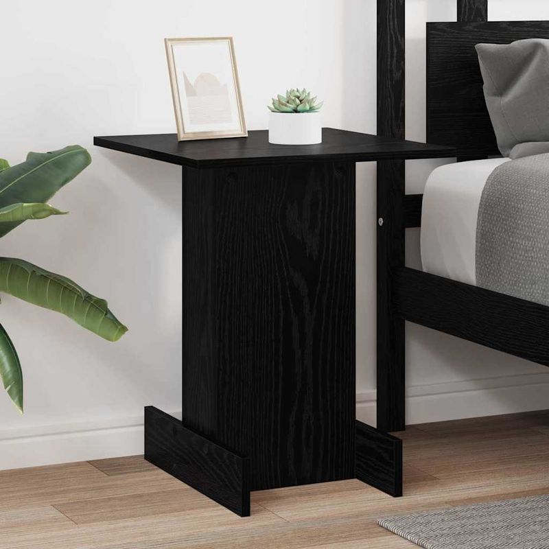 Casa si Gradina - Mobilier - Mese si birouri - Mese living - Masa laterala Stejar Negru 44,5 x 45 x 55 cm Lemn compozit - Infinity.ro