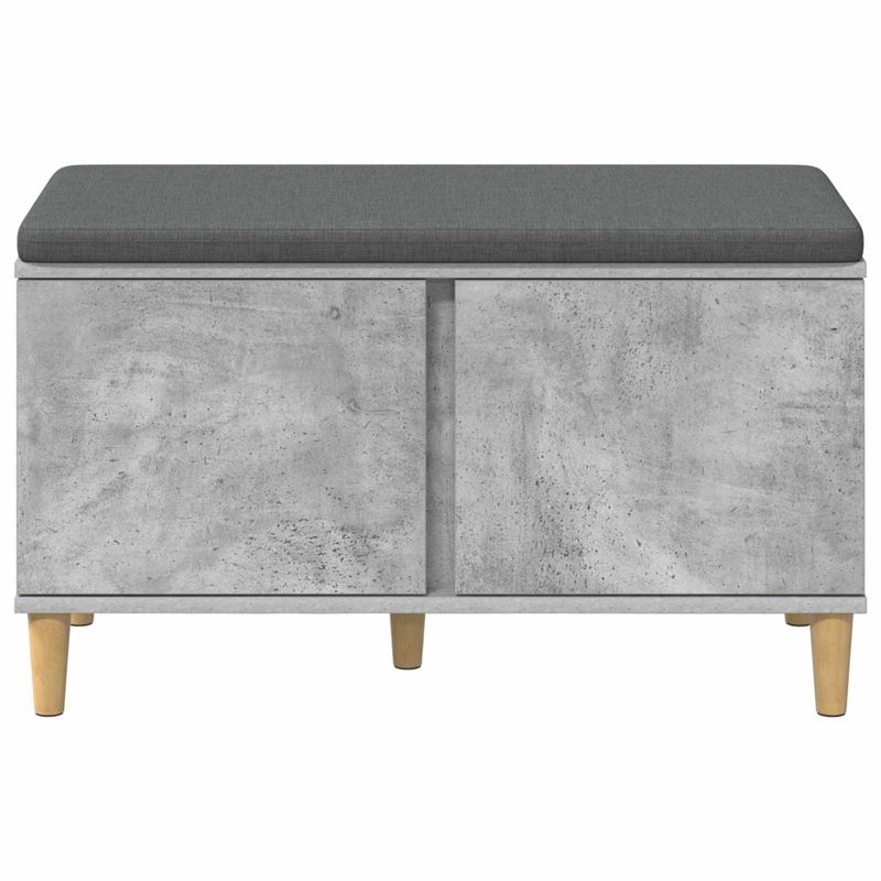 Casa si Gradina - Mobilier - Organizare si depozitare - Bancute - Banca pentru hol cu perna cu usa Gri din beton 60 x 38 x 46 cm, - Infinity.ro