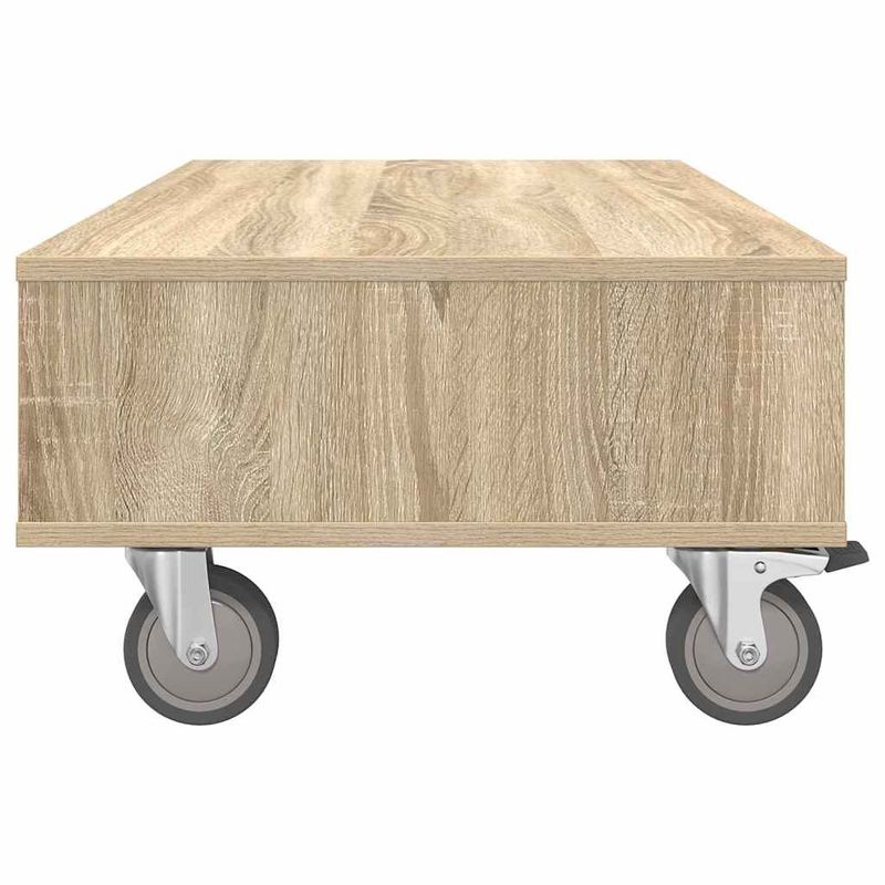 Casa si Gradina - Mobilier - Mese si birouri - Mese living - Masa laterala cu roti Stejar Sonoma 90 x 50 x 30 cm - Infinity.ro