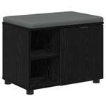 Casa si Gradina - Mobilier - Canapele si coltare - Banchete - Banca pentru hol cu perna Simplu Stejar Negru 60 x 38 x 46 cm - Infinity.ro