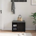 Casa si Gradina - Mobilier - Canapele si coltare - Banchete - Banca pentru hol cu perna Simplu Stejar Negru 60 x 38 x 46 cm - Infinity.ro