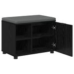 Casa si Gradina - Mobilier - Canapele si coltare - Banchete - Banca pentru hol cu perna Simplu Stejar Negru 60 x 38 x 46 cm - Infinity.ro